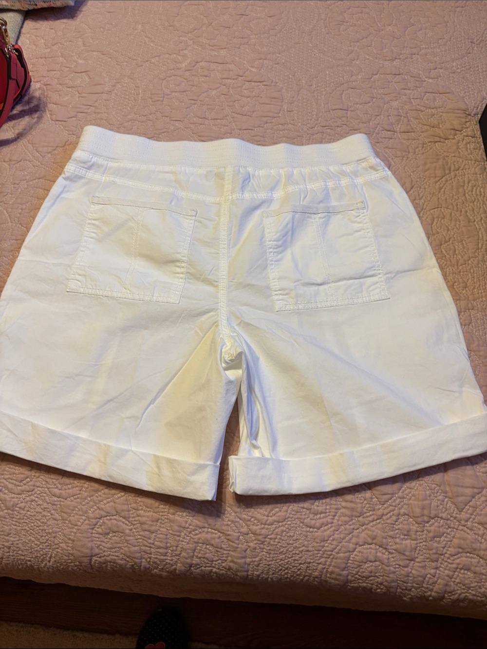 Chico's White Women's Cargo Shorts with Utility Pockets - Picture 5 of 6